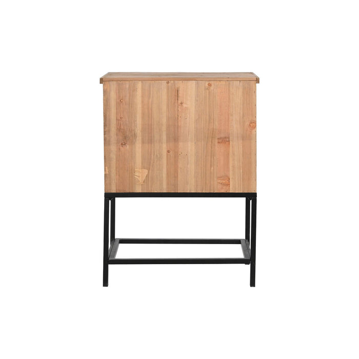 Dulap cu Sertare DKD Home Decor 63 x 34,5 x 85 cm Brad Negru Metal Maro închis