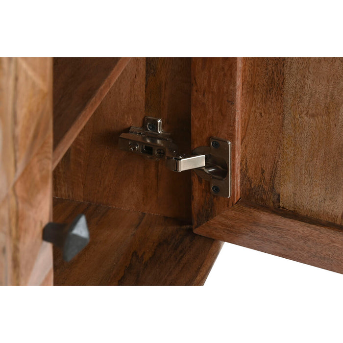 Servantă DKD Home Decor Natural Negru Metal Lemn de mango (140 x 40 x 82 cm)