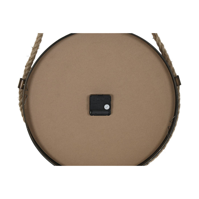 Ceas de Perete DKD Home Decor 43 x 8 x 71 cm Geam Negru Auriu* Fier (2 Unități)