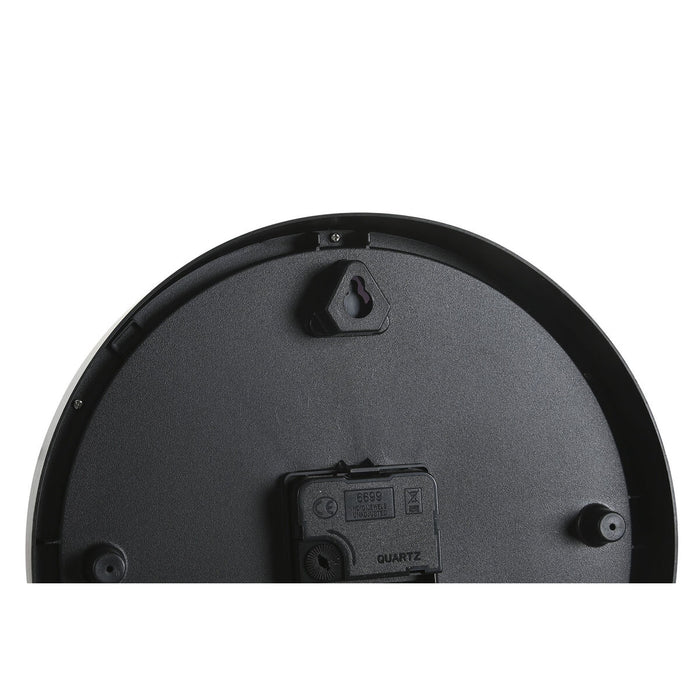 Ceas de Perete DKD Home Decor 25,5 x 4 x 25,5 cm Negru Alb polistiren (2 Unități)