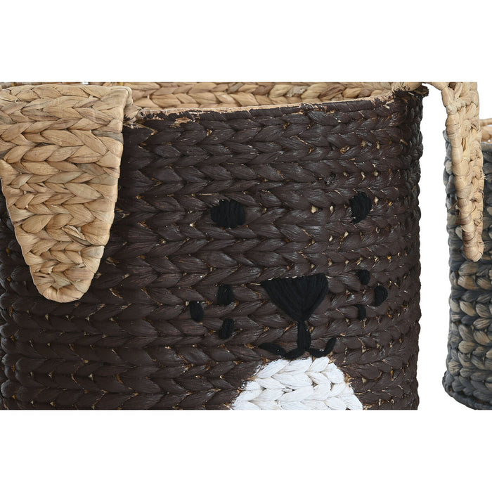 Set de Coșuri DKD Home Decor 40 x 40 x 37 cm animale