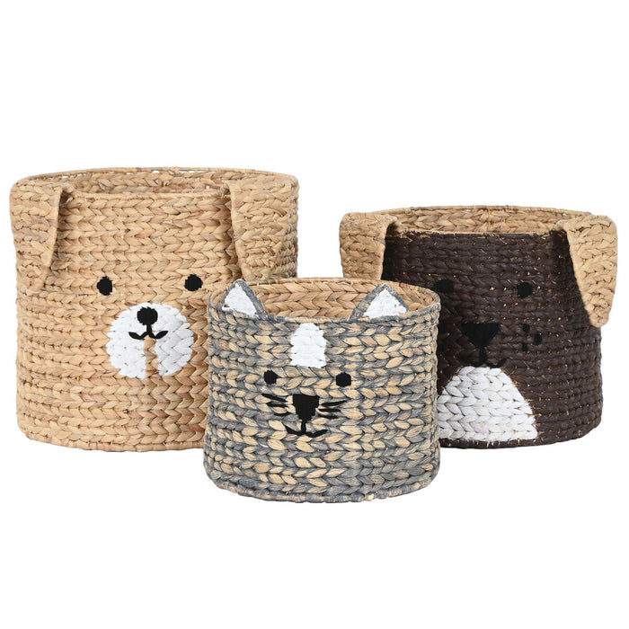 Set de Coșuri DKD Home Decor 40 x 40 x 37 cm animale
