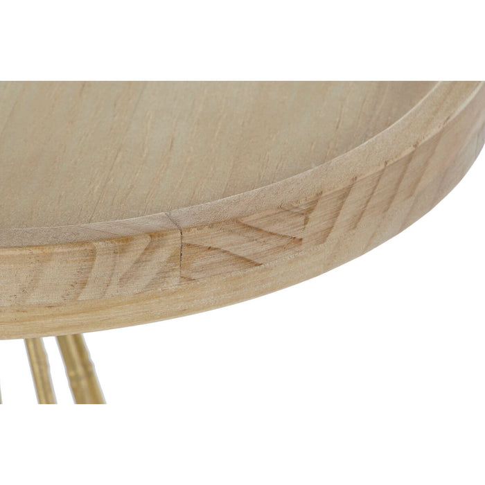 Masa laterală DKD Home Decor Auriu* Natural Metal Brad 49,5 x 49,5 x 56 cm