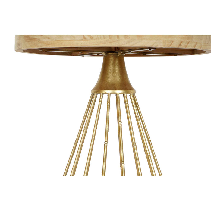Masa laterală DKD Home Decor Auriu* Natural Metal Brad 49,5 x 49,5 x 56 cm