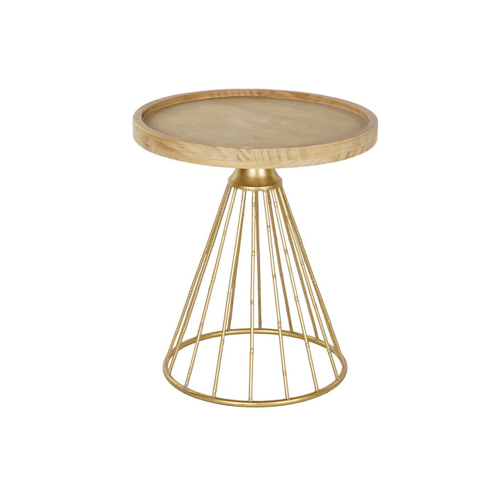 Masa laterală DKD Home Decor Auriu* Natural Metal Brad 49,5 x 49,5 x 56 cm