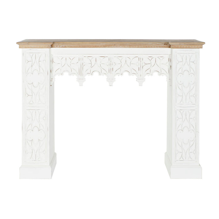 Partea din față a șemineului DKD Home Decor Brad Lemn MDF 137,5 x 29,5 x 106,5 cm 137,5 x 29,5 x 101 cm 137,5 x 29,5 x 36 cm