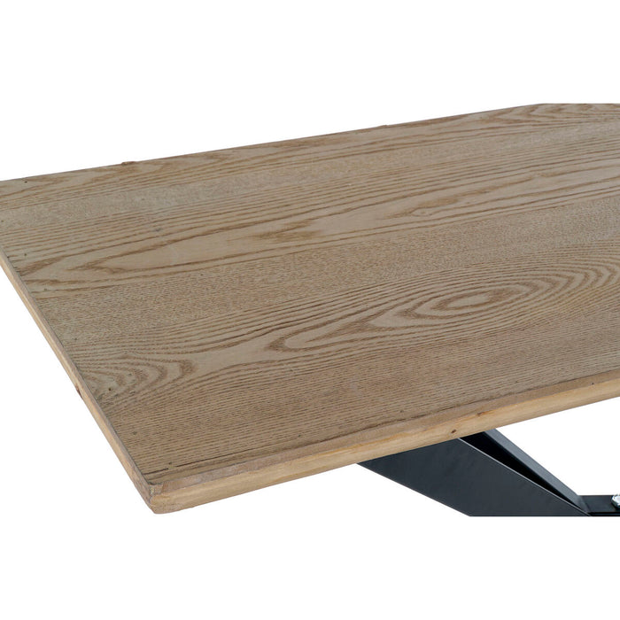 Masa laterală DKD Home Decor Maro Negru Natural Metal Brad 120 x 40 x 80 cm