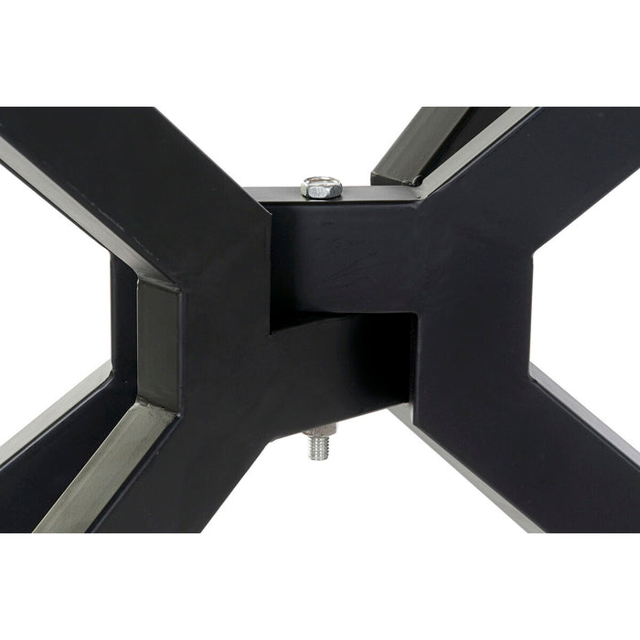 Masa laterală DKD Home Decor Maro Negru Natural Metal Brad 120 x 40 x 80 cm