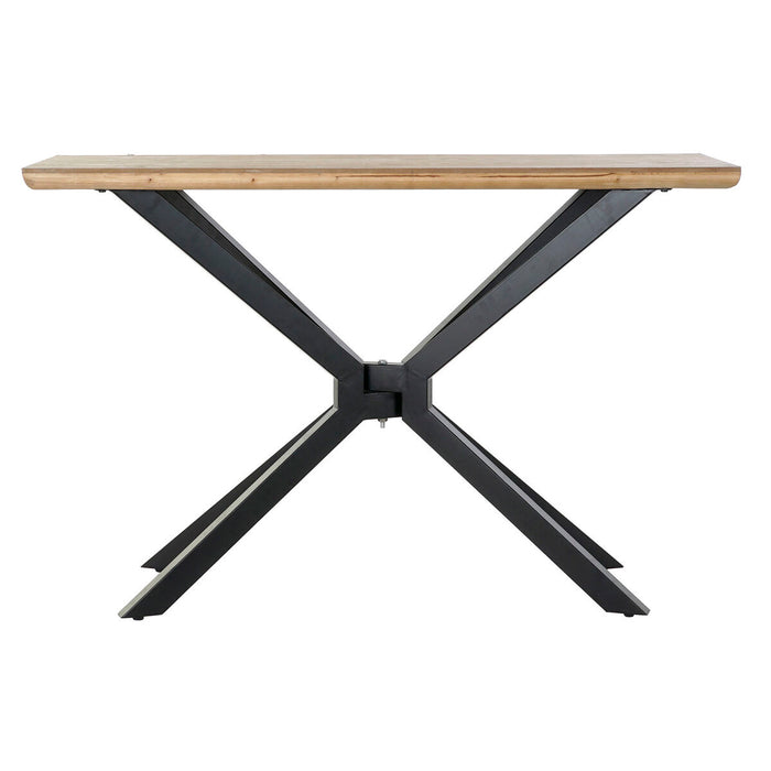 Masa laterală DKD Home Decor Maro Negru Natural Metal Brad 120 x 40 x 80 cm
