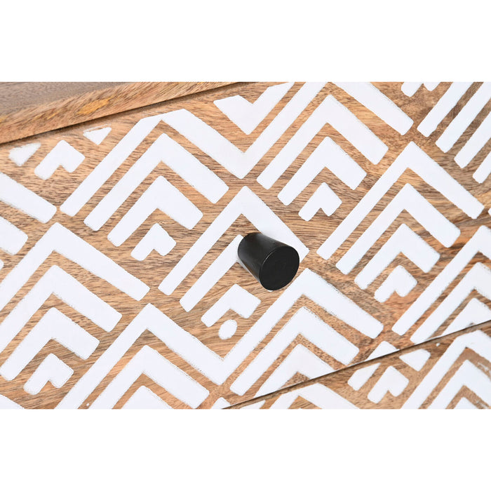 Mobilă TV DKD Home Decor 135 x 40 x 55 cm Natural Alb Lemn de mango