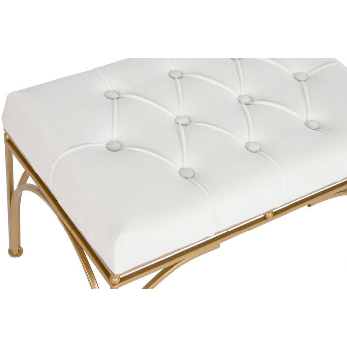 Banchetă DKD Home Decor Alb Metal 80 x 40 x 48 cm (2 Unități)