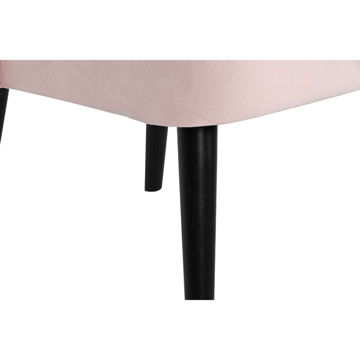 Fotoliu DKD Home Decor Negru Roz deschis Lemn 60 x 70 x 78 cm