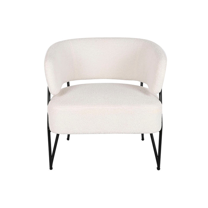 Fotoliu DKD Home Decor Alb Poliester Metal 70 x 67 x 86 cm