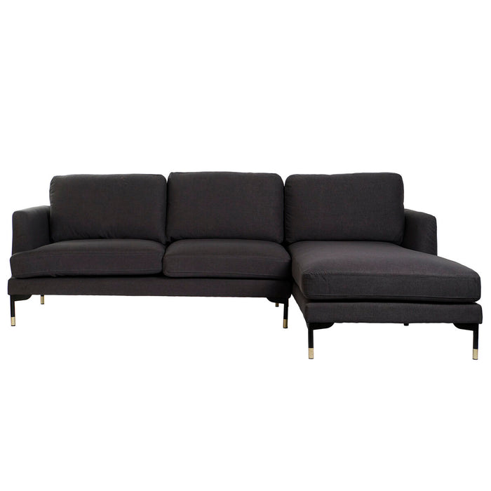 Canapea Șezlong DKD Home Decor Gri Metal 250 x 160 x 85 cm