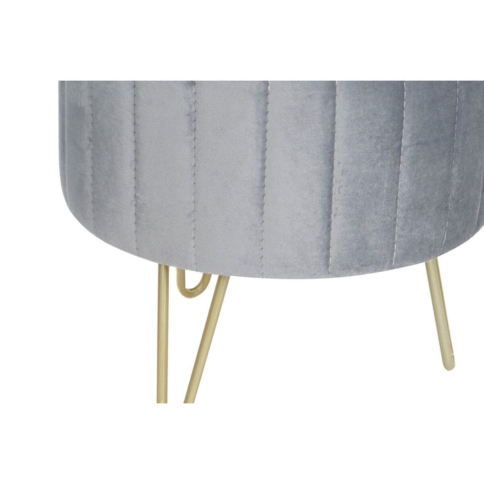 Suport pentru Picioare DKD Home Decor 80 x 80 x 45 cm Metal Poliester Кадифе