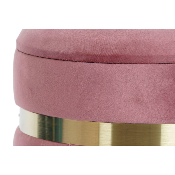 Suport pentru Picioare DKD Home Decor 36 x 36 x 44 cm Poliester Кадифе Lemn MDF