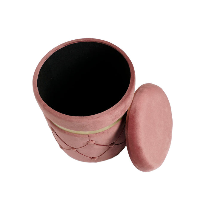 Suport pentru Picioare DKD Home Decor 36 x 36 x 44 cm Poliester Кадифе Lemn MDF