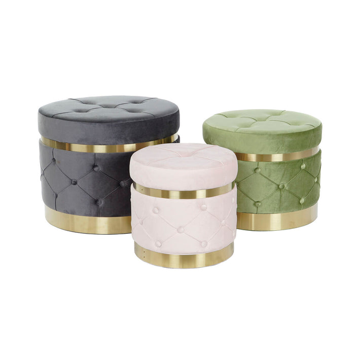 Suport pentru Picioare DKD Home Decor 60 x 60 x 47 cm Кадифе Lemn MDF