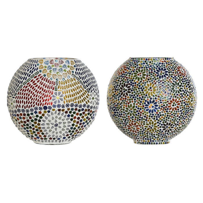 Lampă de masă DKD Home Decor Multicolor Geam 25 W 220 V 25 x 13 x 23 cm (2 Unități)