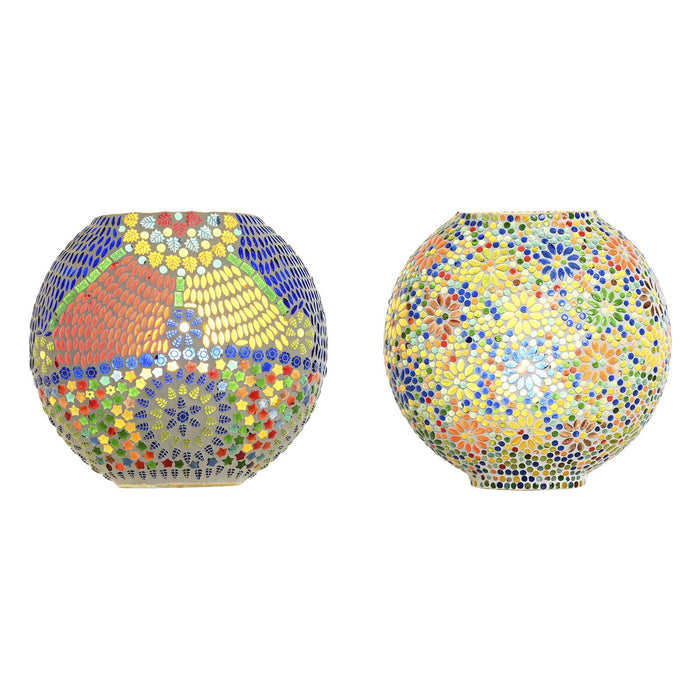Lampă de masă DKD Home Decor Multicolor Geam 25 W 220 V 25 x 13 x 23 cm (2 Unități)