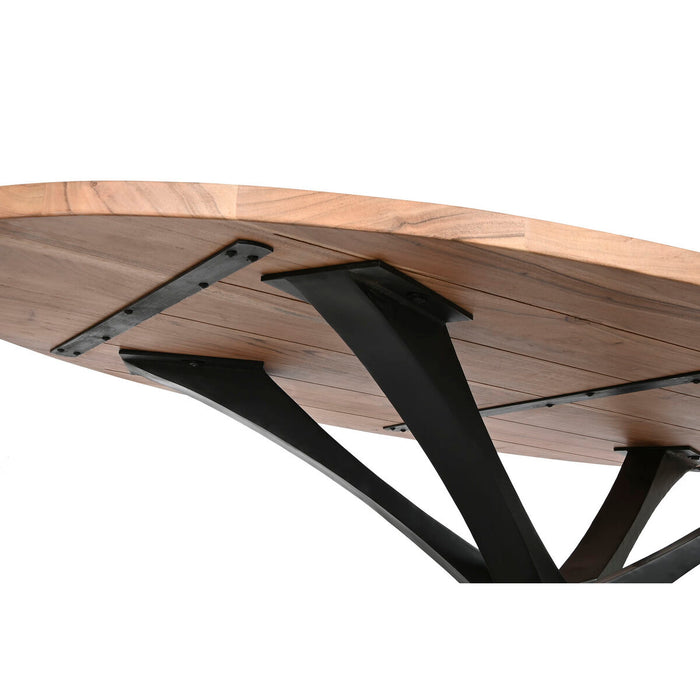 Masă de Sufragerie DKD Home Decor Metal Lemn de salcâm 200 x 110 x 76 cm