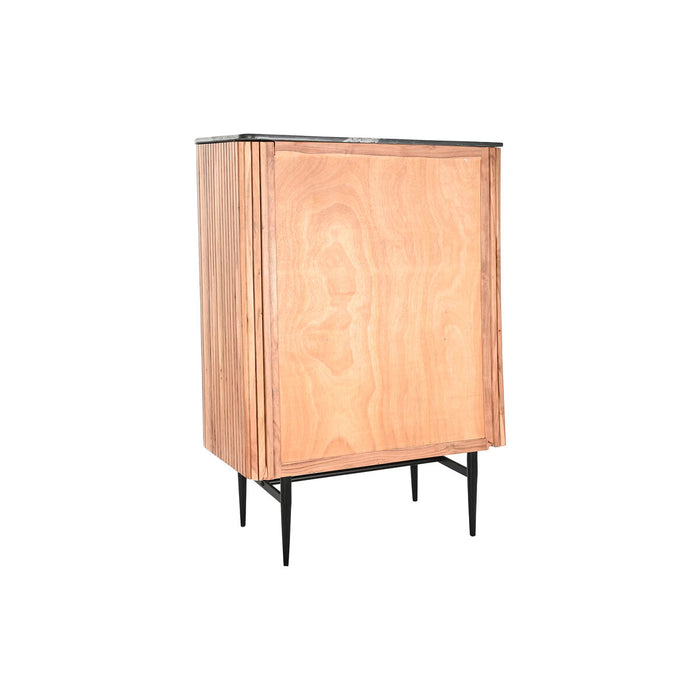 Servantă DKD Home Decor Maro Negru Natural Marmură Salcâm 85 x 45 x 130 cm