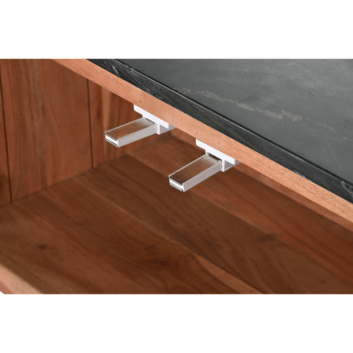 Mobilă TV DKD Home Decor Maro Negru Natural Marmură Salcâm 145 x 45 x 60 cm