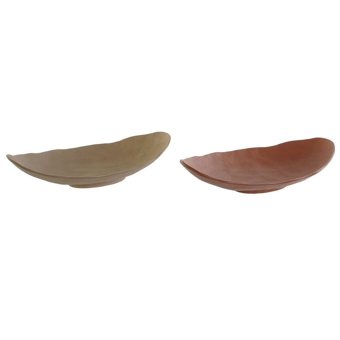 Decorațiune pentru Centrul Mesei DKD Home Decor Bej Teracotă Urban 47 x 28 x 11 cm (2 Unități)