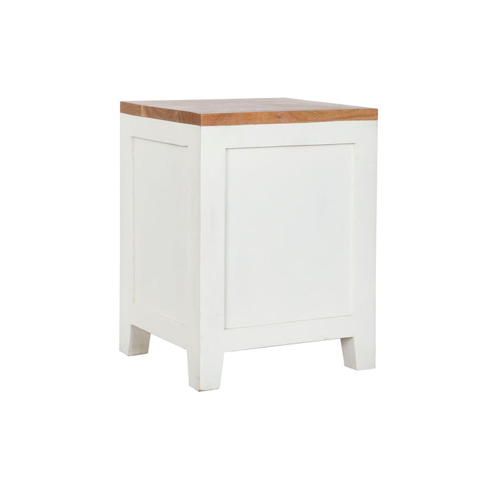Noptieră DKD Home Decor Alb Maro Salcâm Lemn de mango 45 x 40 x 60 cm
