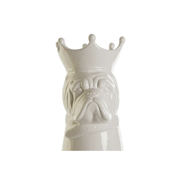 Suport pentru umbrele DKD Home Decor Alb Dolomite Modern Câine 24 x 24 x 54 cm
