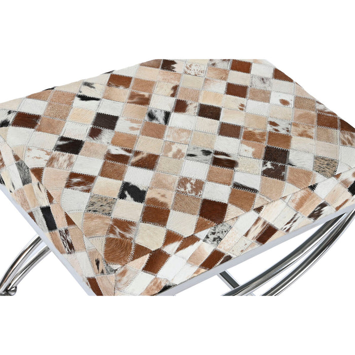 Banchetă DKD Home Decor Maro Bej Argintiu Cămilă Oțel 53 x 40 x 43 cm