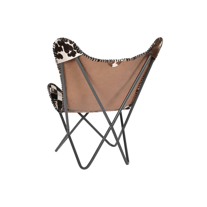 Fotoliu DKD Home Decor Crem Maro închis Fier 70 x 70 x 90 cm