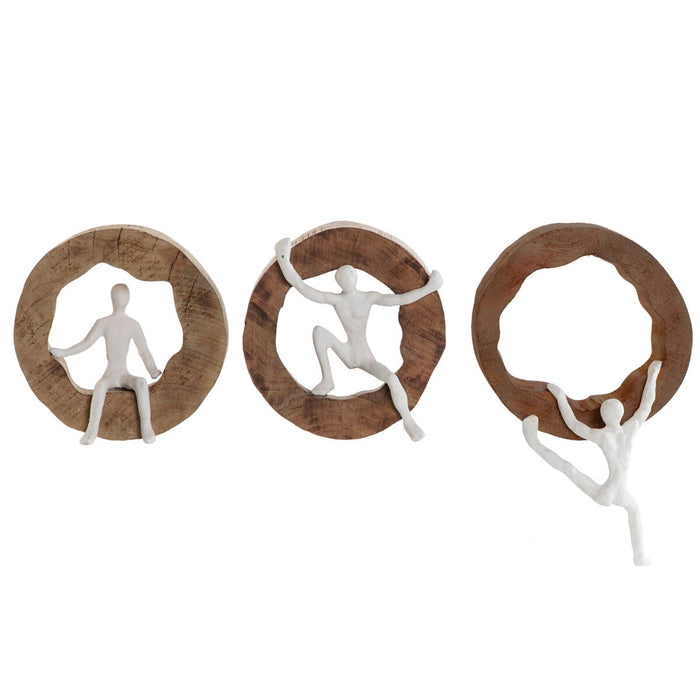 Figură Decorativă DKD Home Decor Alb Maro Urban 18 x 9 x 30 cm (3 Unități)