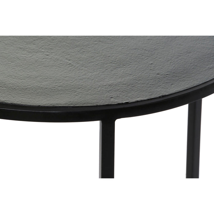 Set de 2 mese DKD Home Decor Negru Metal Aluminiu 46 x 46 x 58 cm
