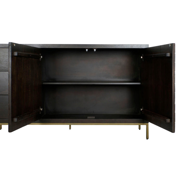 Servantă DKD Home Decor Negru Auriu* Maro închis 160 x 40 x 90 cm