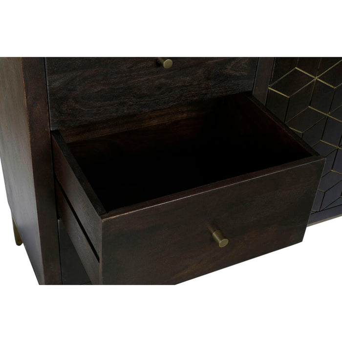 Servantă DKD Home Decor Negru Auriu* Maro închis 160 x 40 x 90 cm