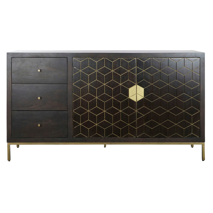 Servantă DKD Home Decor Negru Auriu* Maro închis 160 x 40 x 90 cm