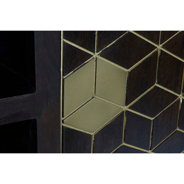 Mobilă TV DKD Home Decor 140 x 40 x 55 cm Negru Metal Salcâm