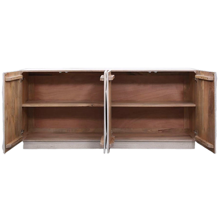 Servantă DKD Home Decor Alb Crem Lemn de mango 180 x 40 x 80 cm