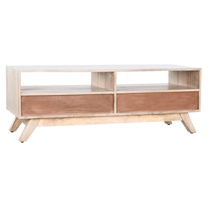 Mobilă TV DKD Home Decor Alb Natural Lemn de mango 130 x 40 x 45 cm