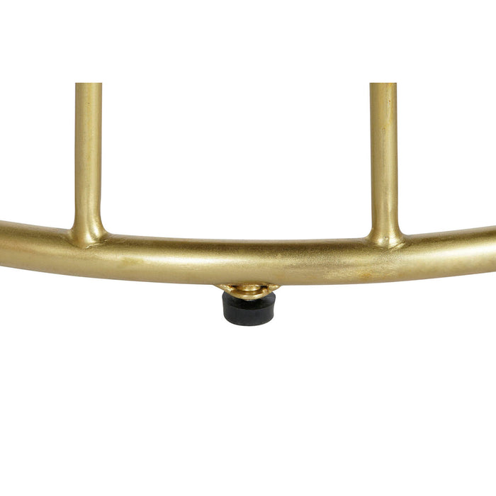 Masă de Sufragerie DKD Home Decor 90 x 90 x 75,5 cm Negru Auriu* Marmură Fier