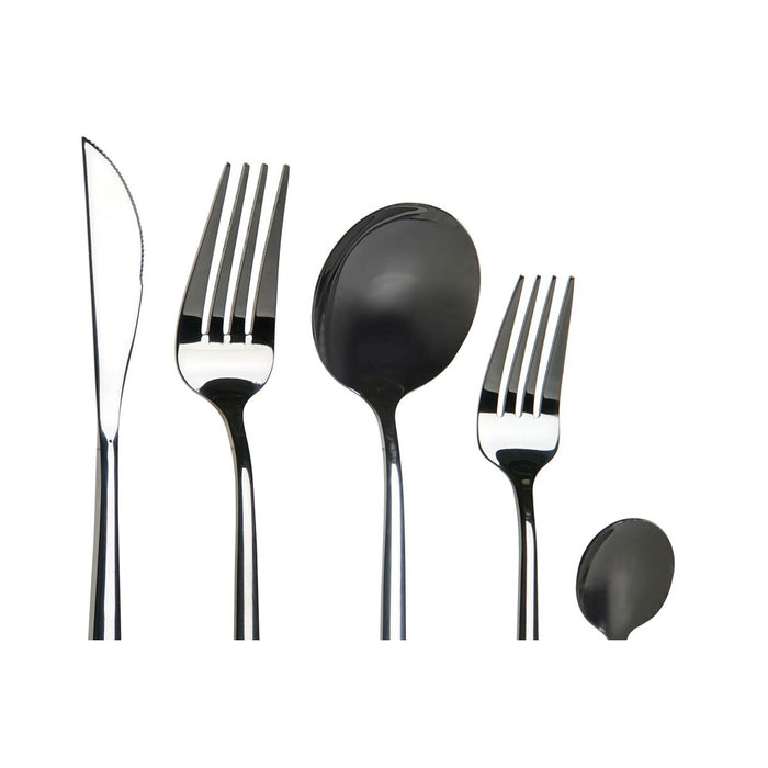 Set de Tacâmuri DKD Home Decor Negru Oțel inoxidabil 3 x 1,5 x 13 cm 20 Piese