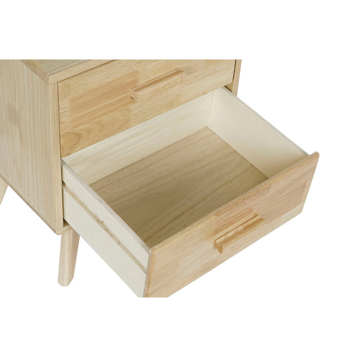 Noptieră DKD Home Decor Natural Cauciuc Lemn de paulownia Lemn MDF 40 x 30 x 48 cm