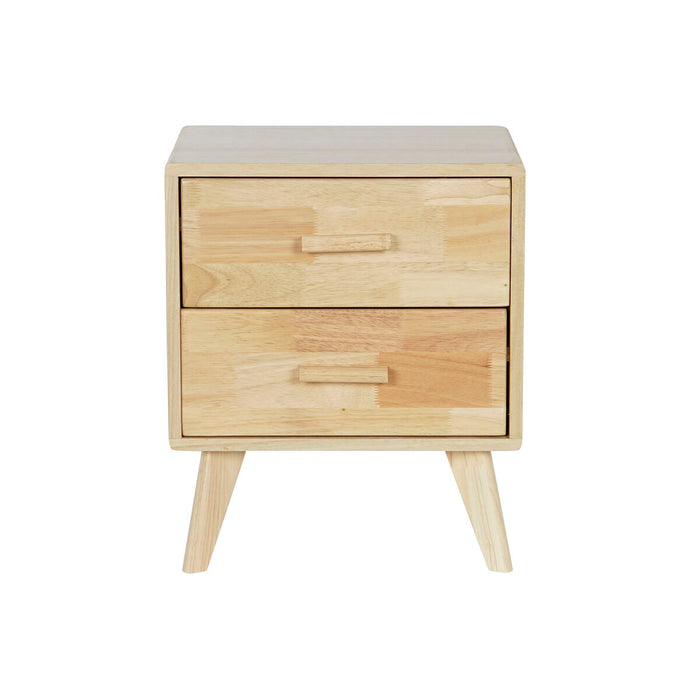 Noptieră DKD Home Decor Natural Cauciuc Lemn de paulownia Lemn MDF 40 x 30 x 48 cm