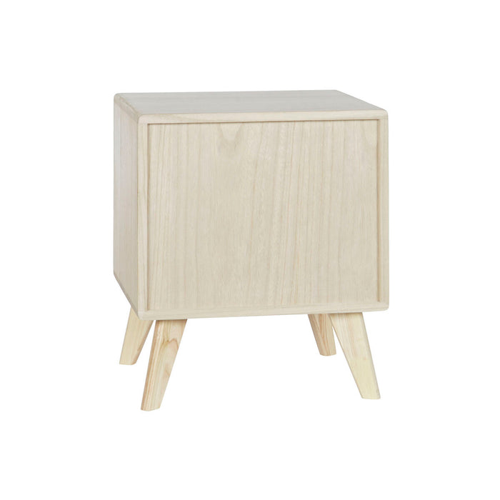 Noptieră DKD Home Decor Natural Cauciuc Lemn de paulownia Lemn MDF 40 x 30 x 48 cm