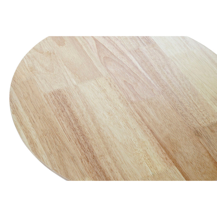 Set de 2 mese DKD Home Decor Alb Natural Lemn de cauciuc 50 x 50 x 49,5 cm