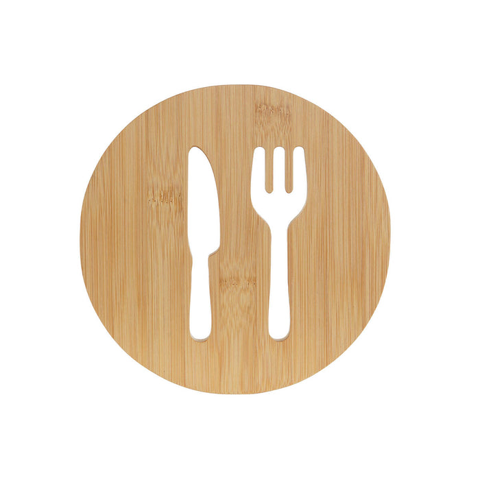 Suport Protecție pentru Masă DKD Home Decor Natural Bambus 17,5 x 17,5 x 1 cm