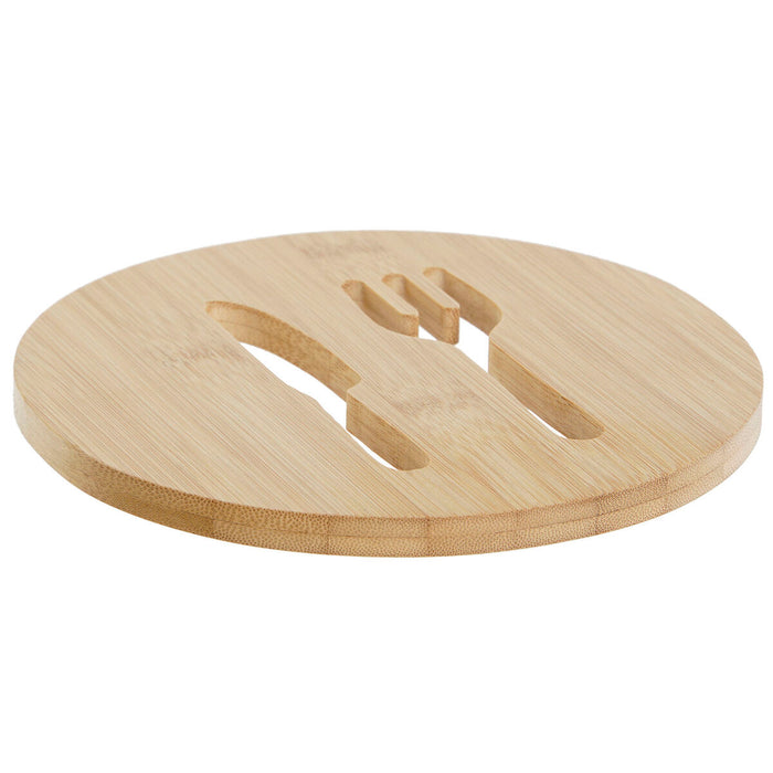 Suport Protecție pentru Masă DKD Home Decor Natural Bambus 17,5 x 17,5 x 1 cm