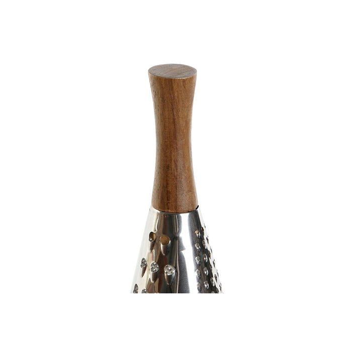 Răzuitoare DKD Home Decor Oțel inoxidabil Salcâm 11 x 11 x 24 cm