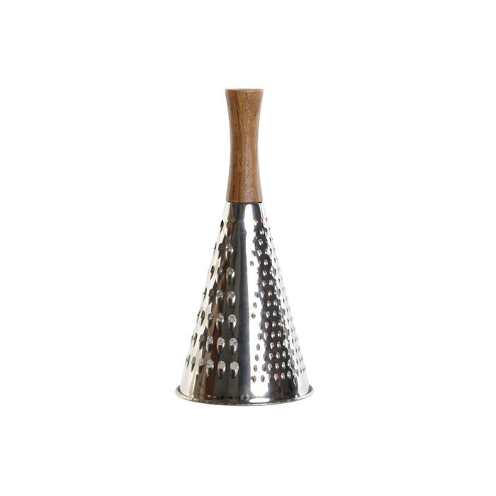 Răzuitoare DKD Home Decor Oțel inoxidabil Salcâm 11 x 11 x 24 cm